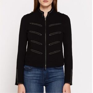 Seventy two Changes Black Military Jacket with Silver Trim 2